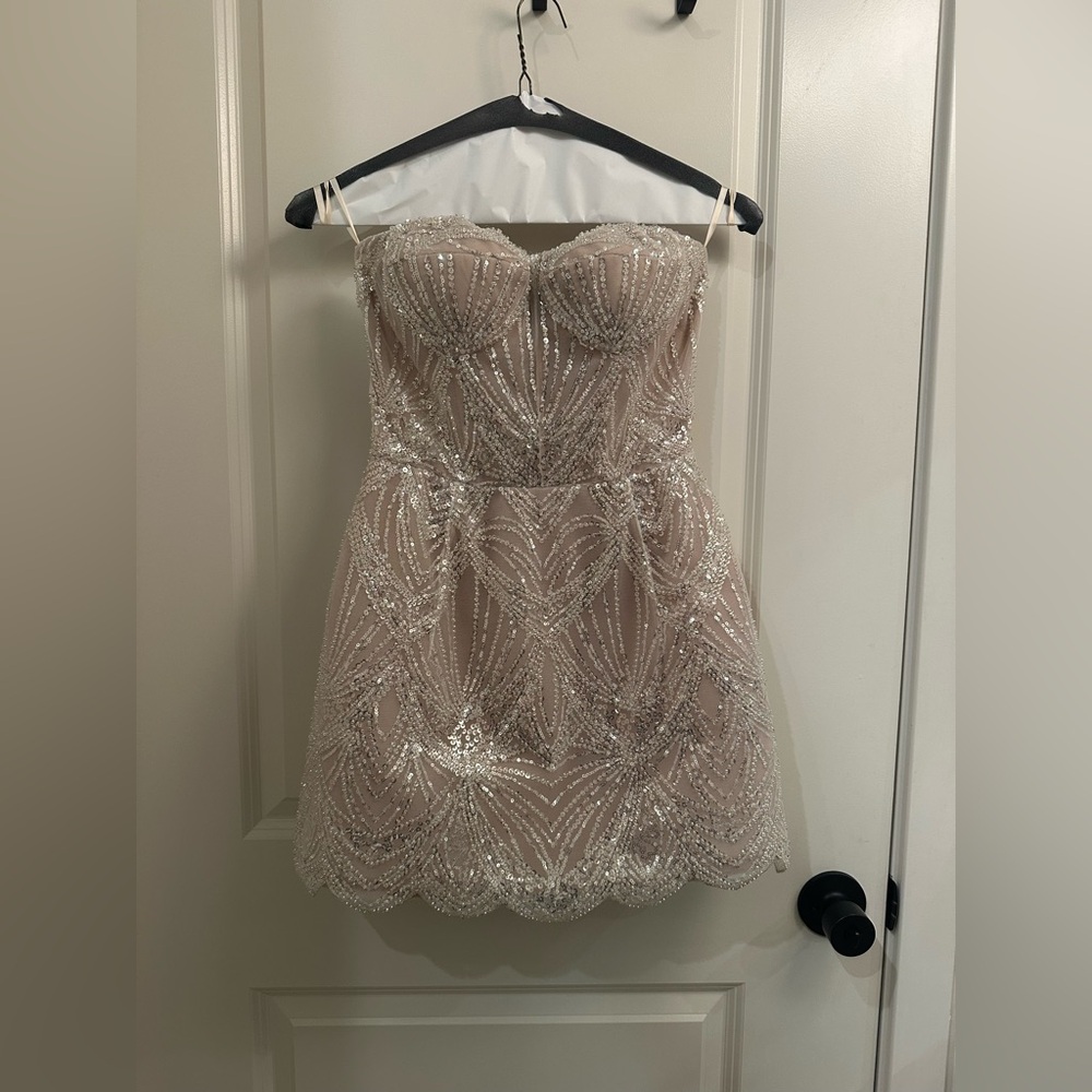 Bronx and Banco - Giselle Blanc Mini Dress White - Size Small - Picture 5 of 9